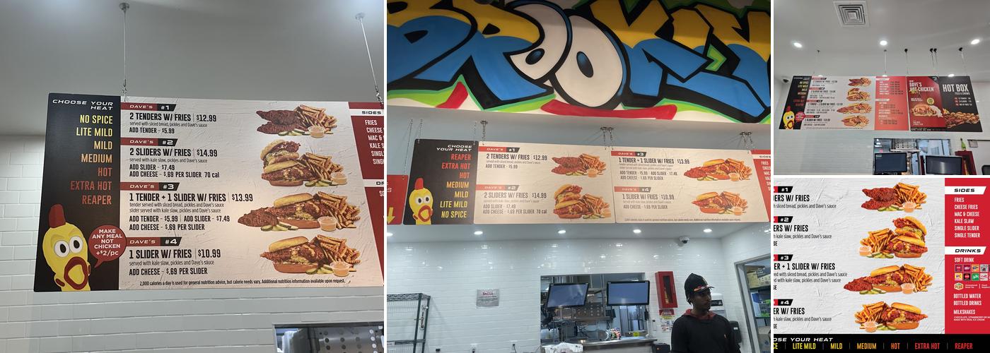 Dave's Hot Chicken Menu