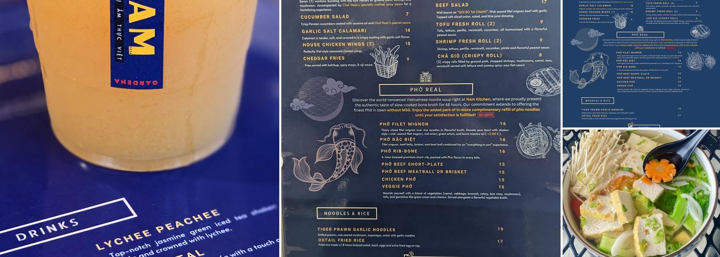 NAM Kitchen Menu