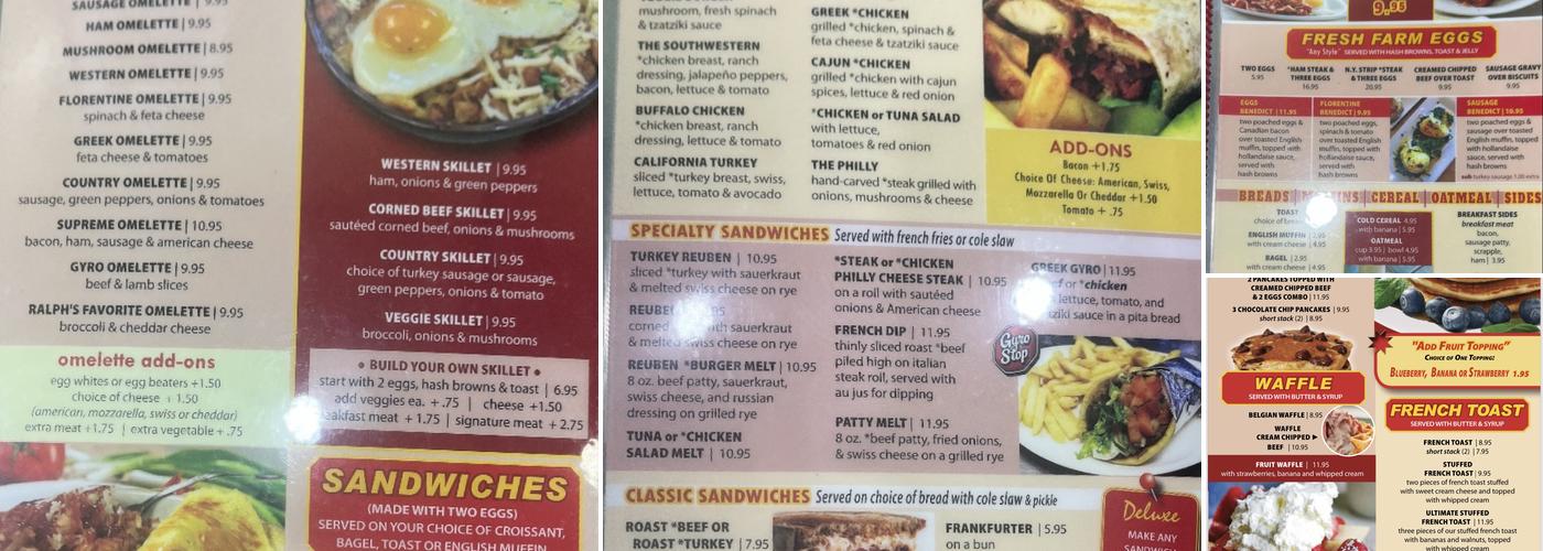 Peeps Diner Menu