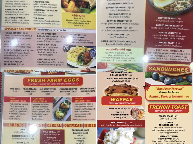 Peeps Diner Menu