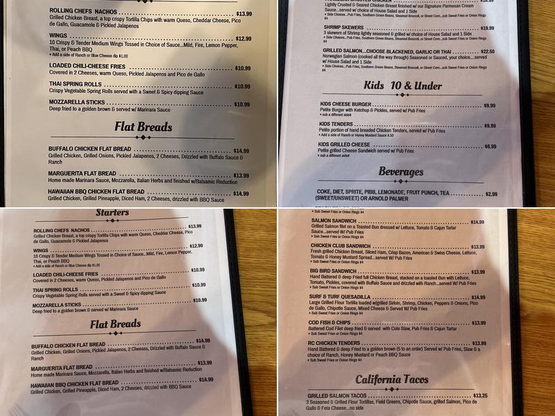 Rolling Chef's 30553 Menu