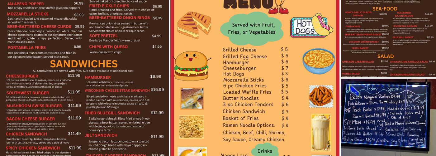 Dhami Sports Bar Menu