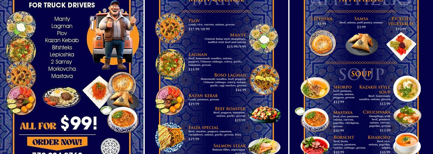 Faiza Restaurant Menu