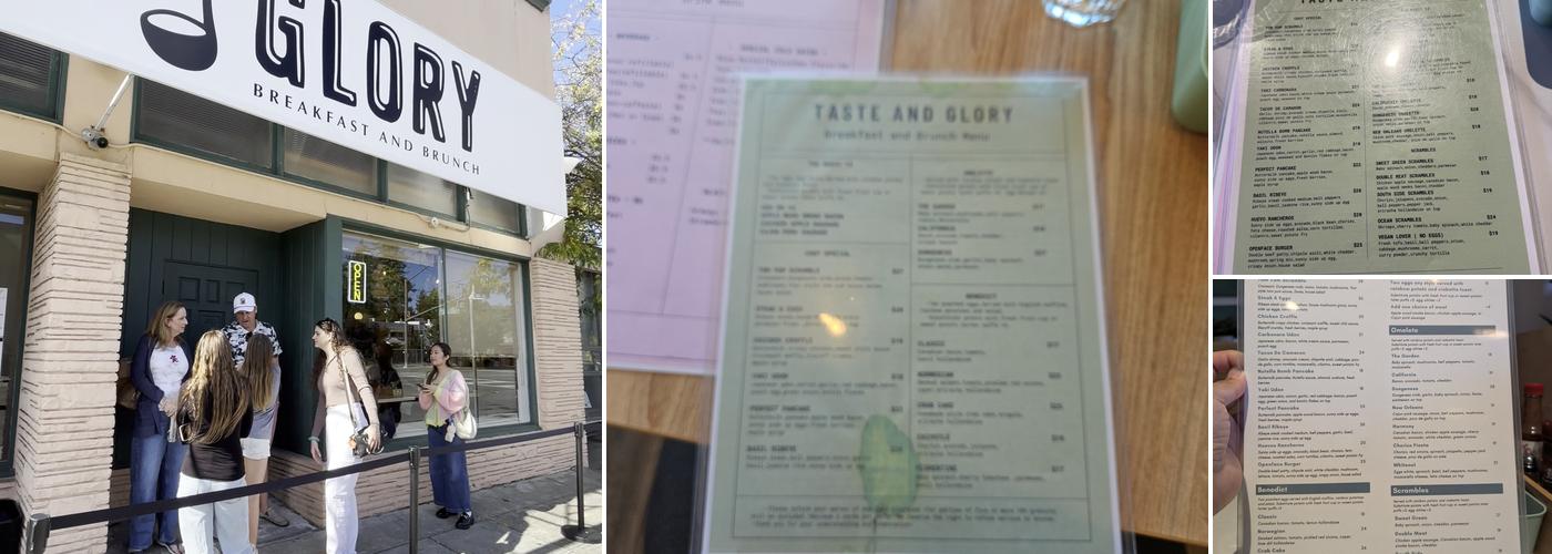 Taste and Glory Menu
