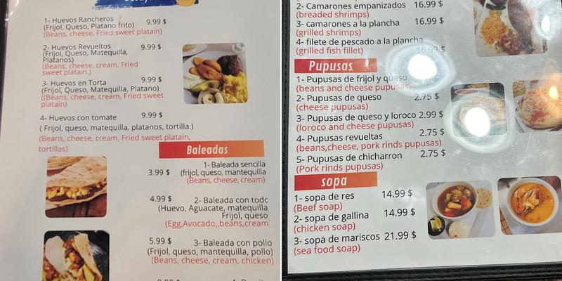 orgullo catracho llc Menu