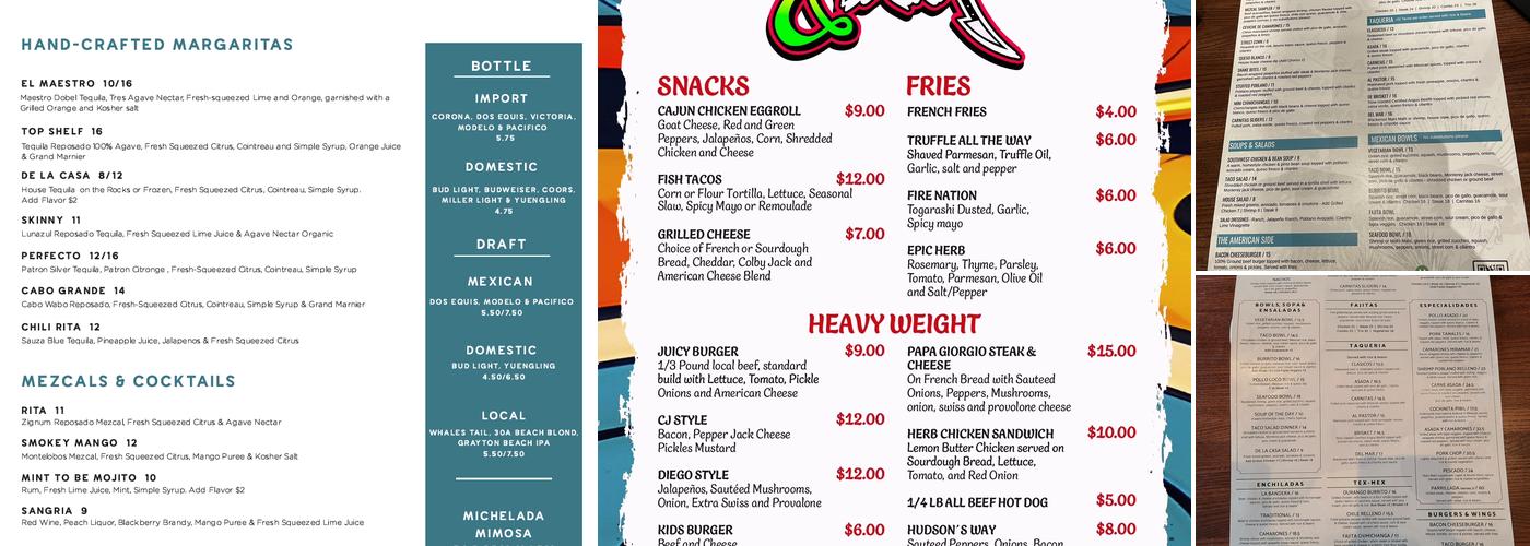 E-Shack Menu