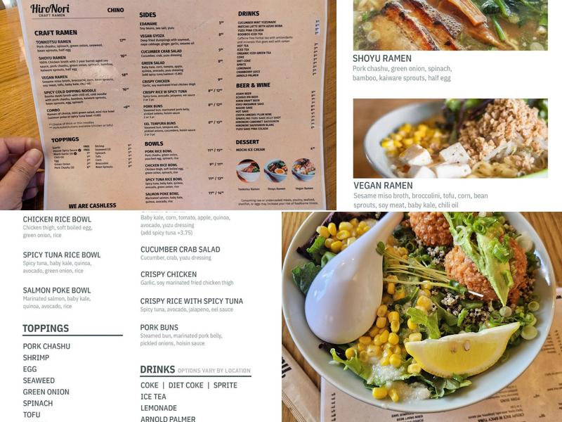 HiroNori Craft Ramen (Chino) Menu