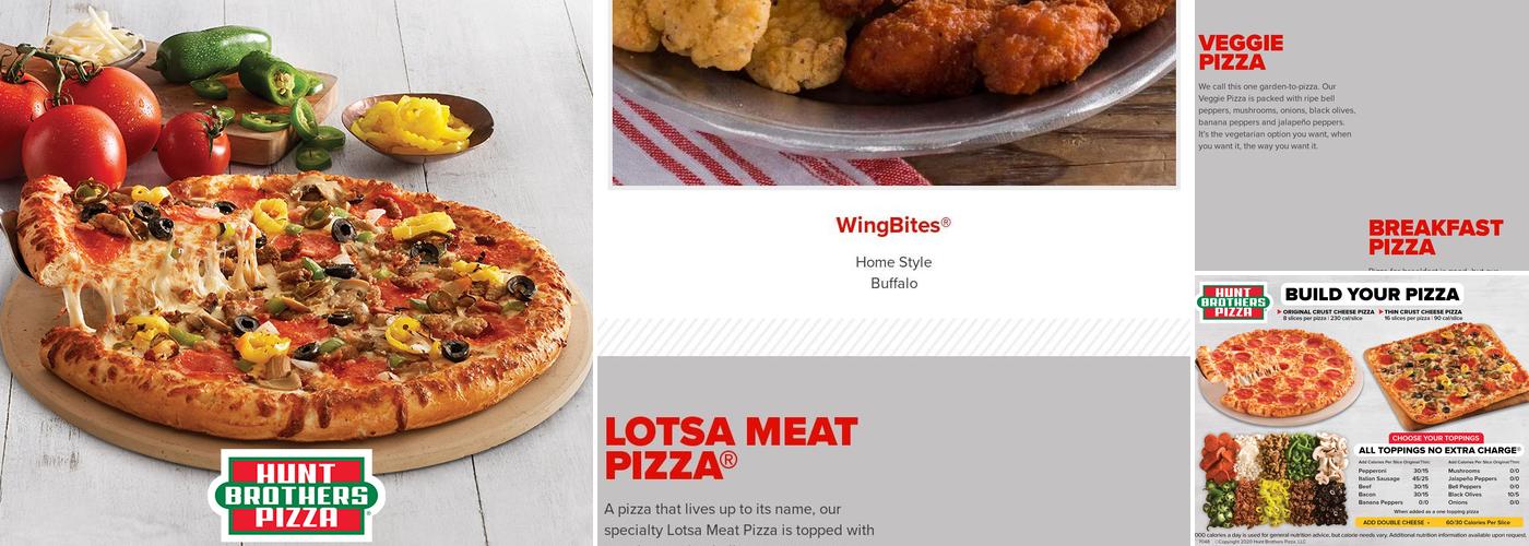 Hunt Brothers Pizza Menu