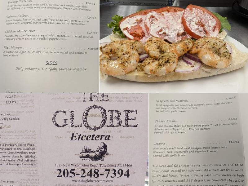 The Globe Etcetera Menu