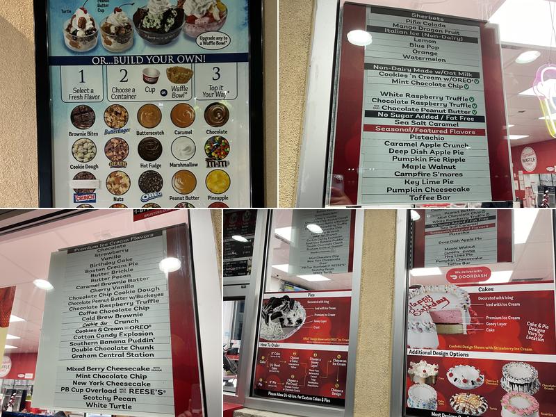 Bruster's Real Ice Cream Menu