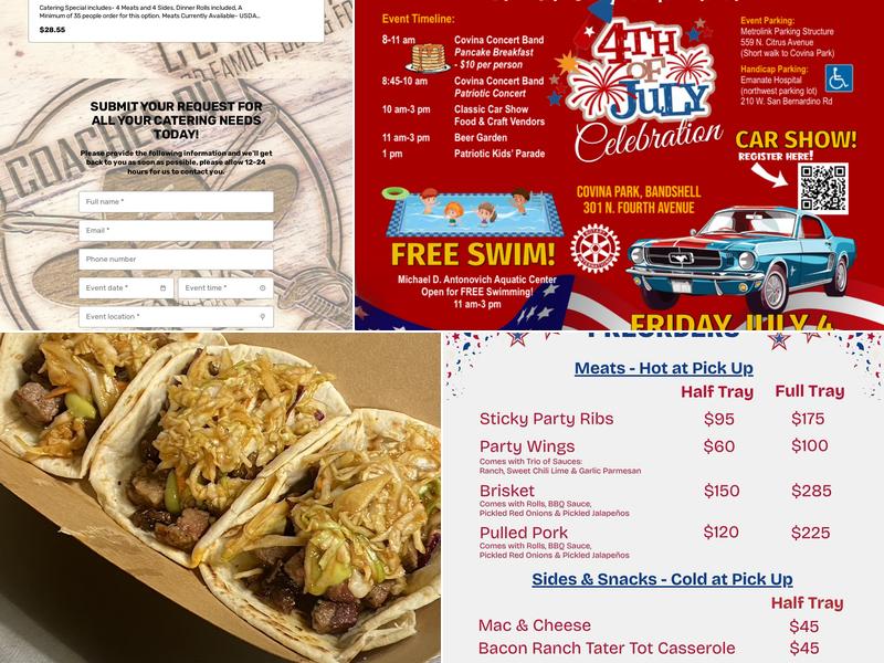 Coaches Pit BBQ Menu
