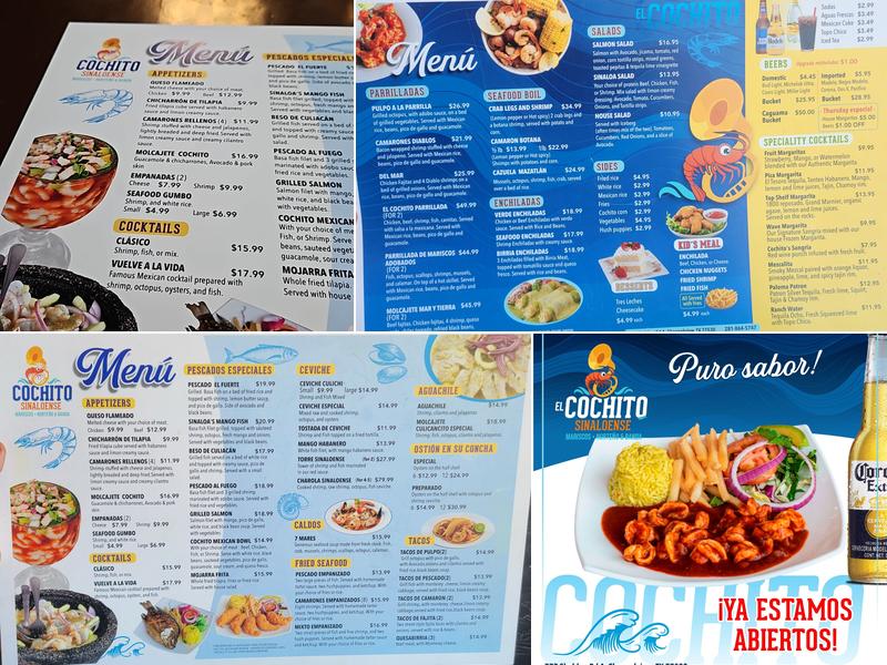 El Cochito Sinaloense Mariscos - Norteño & Banda Menu