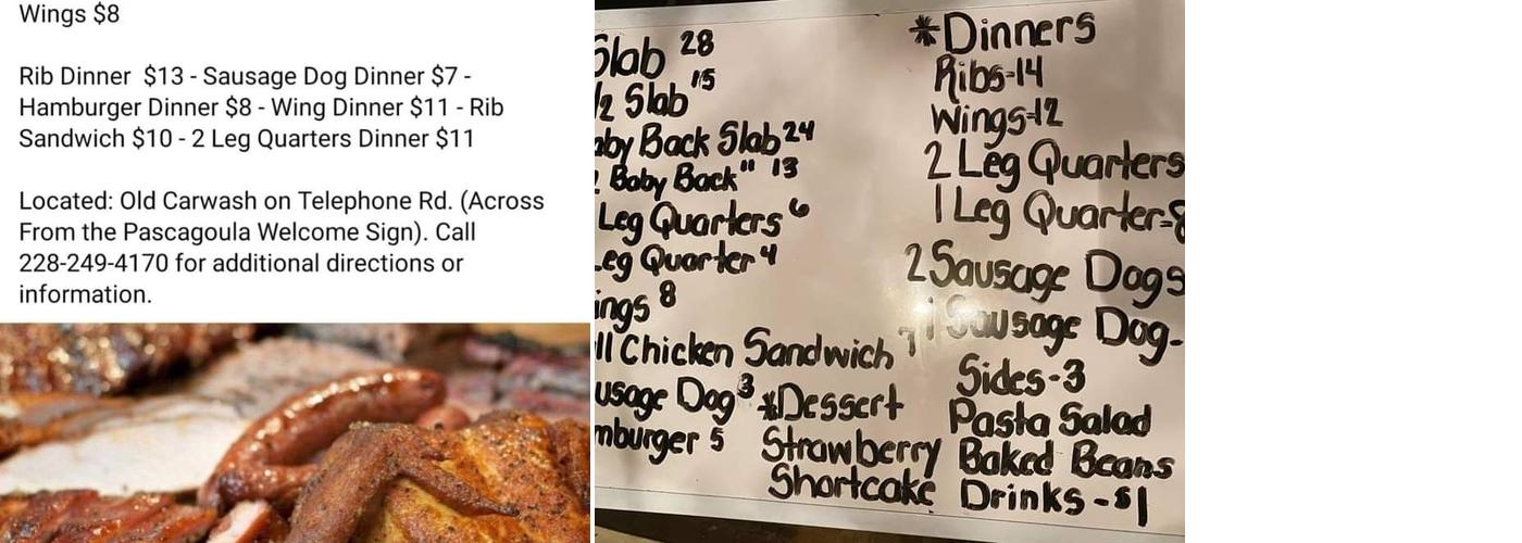 TENO'S BBQ (hot off the grill) Menu