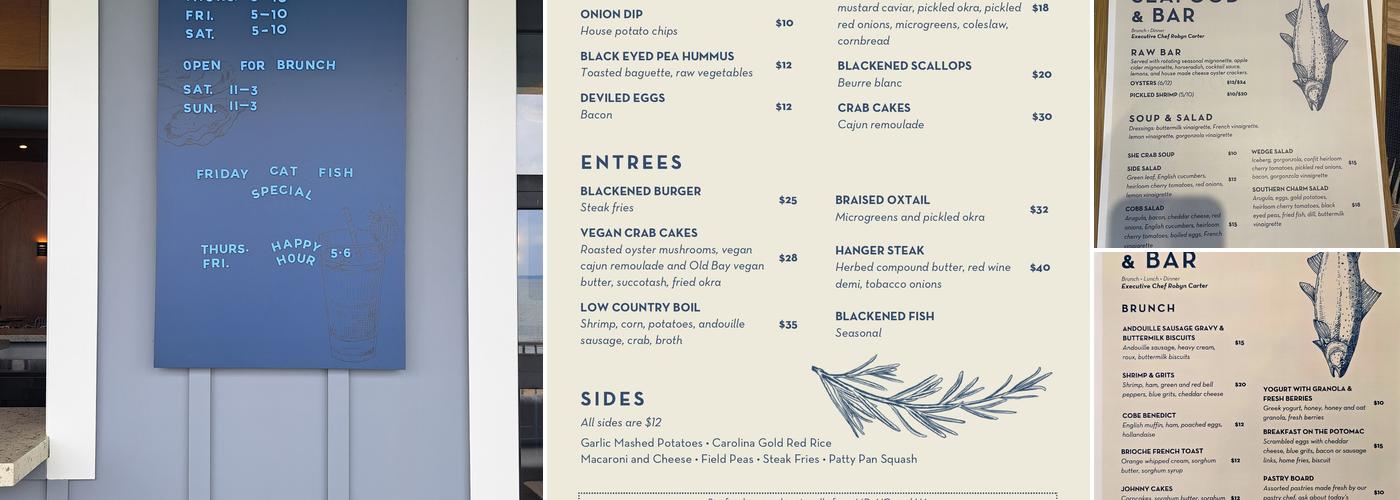 Drift Seafood + Bar Menu