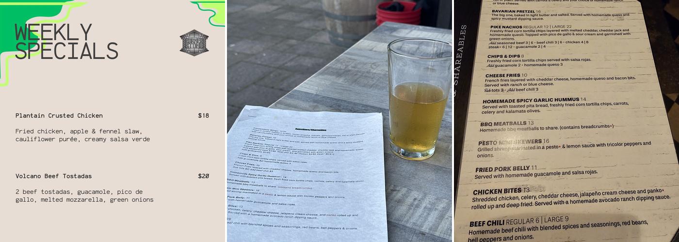 Pike Cornerstone Menu