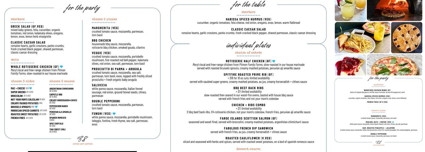 Rise Woodfire Santa Clara Menu