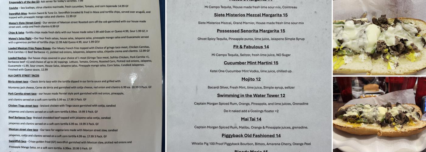 Mateo's Taco & Cantina Menu