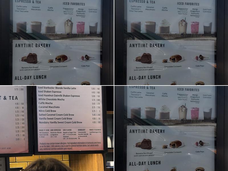 Starbucks Menu