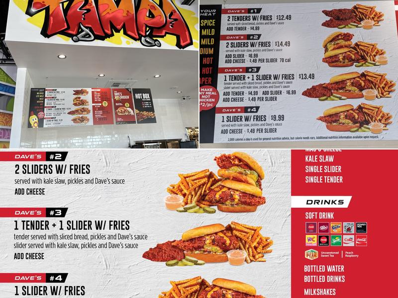 Dave's Hot Chicken Menu
