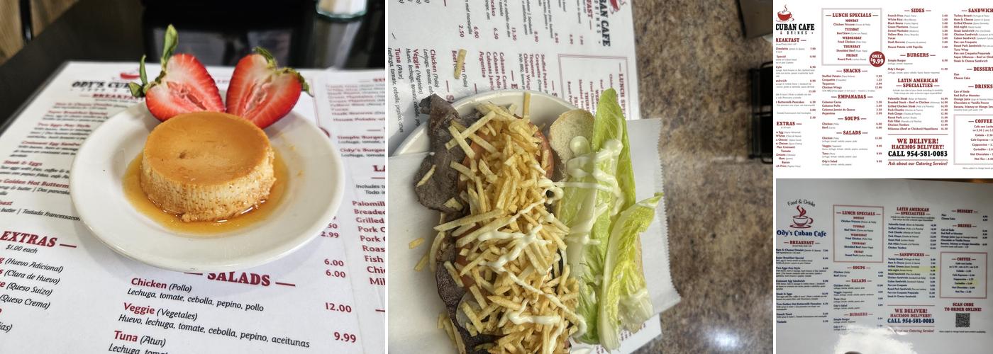 Ody’s Cuban Cafe Menu