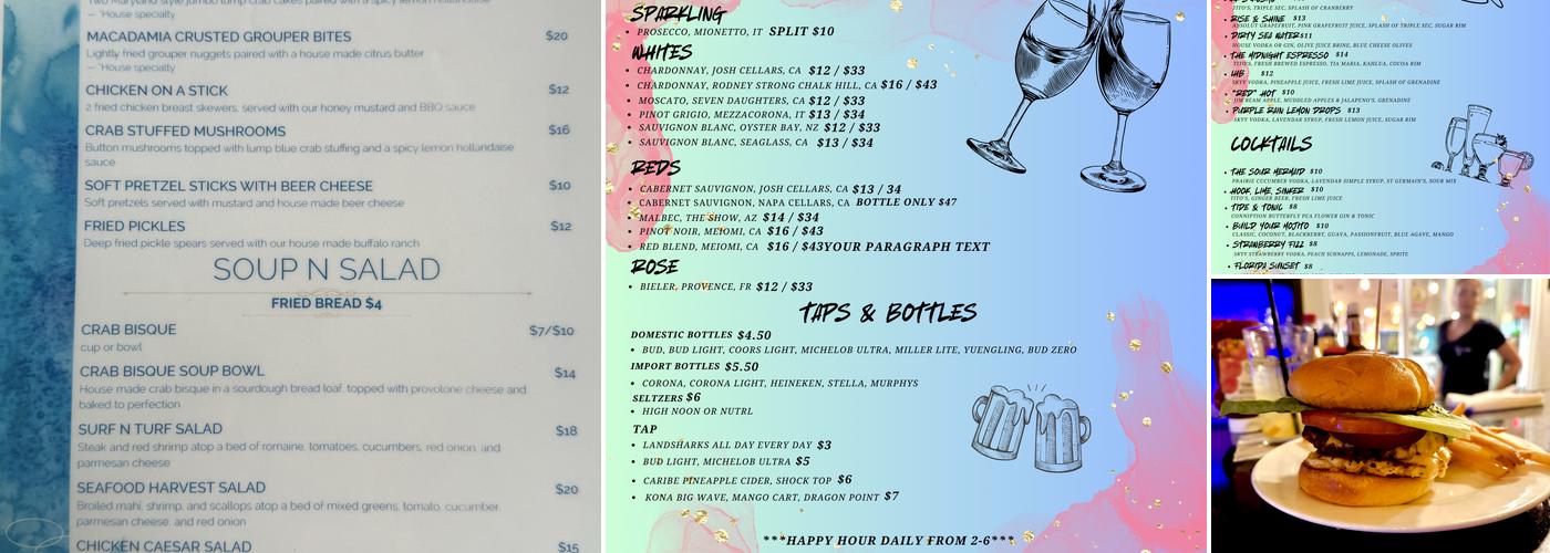 Tide & Tonic Menu