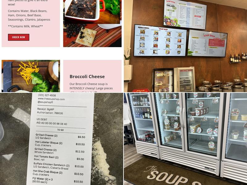 The Soup Shop West Melbourne, LLC Menu