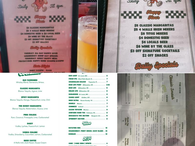Hap & Hooch Menu
