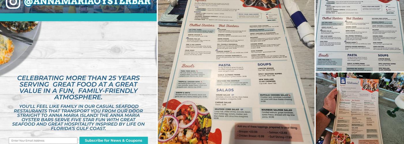 Anna Maria Oyster Bar - North Port Menu