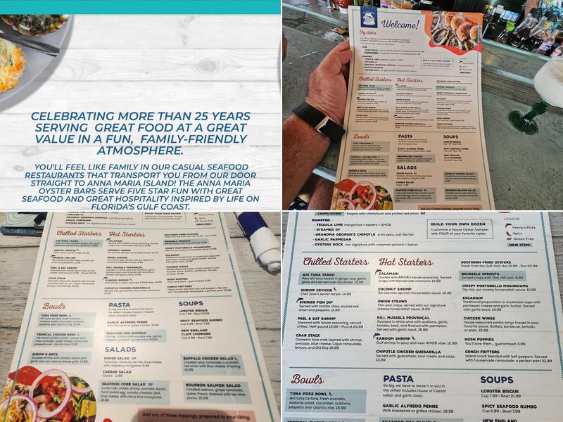 Anna Maria Oyster Bar - North Port Menu