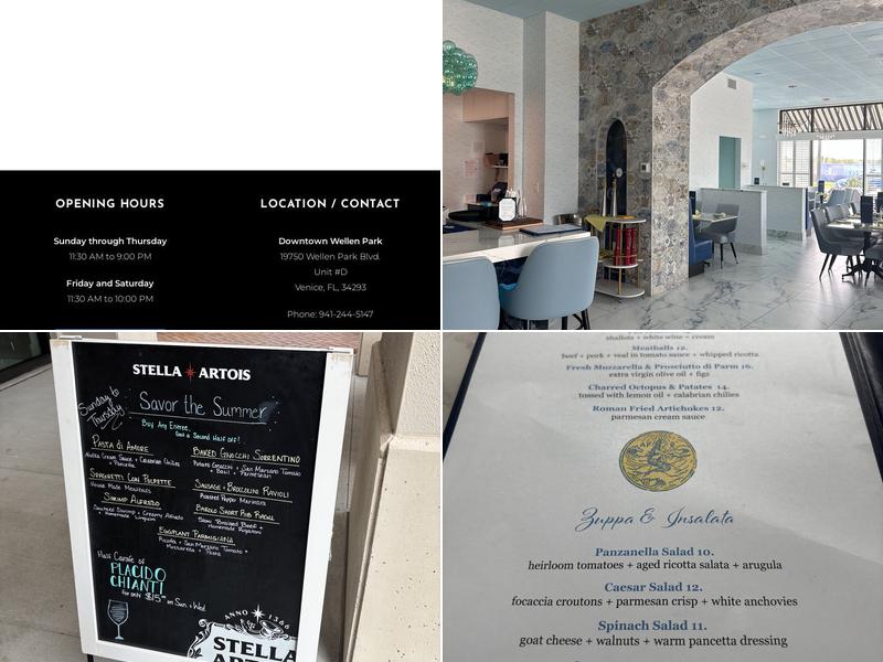 Acqua Pazza Coastal Italian Restaurant Menu