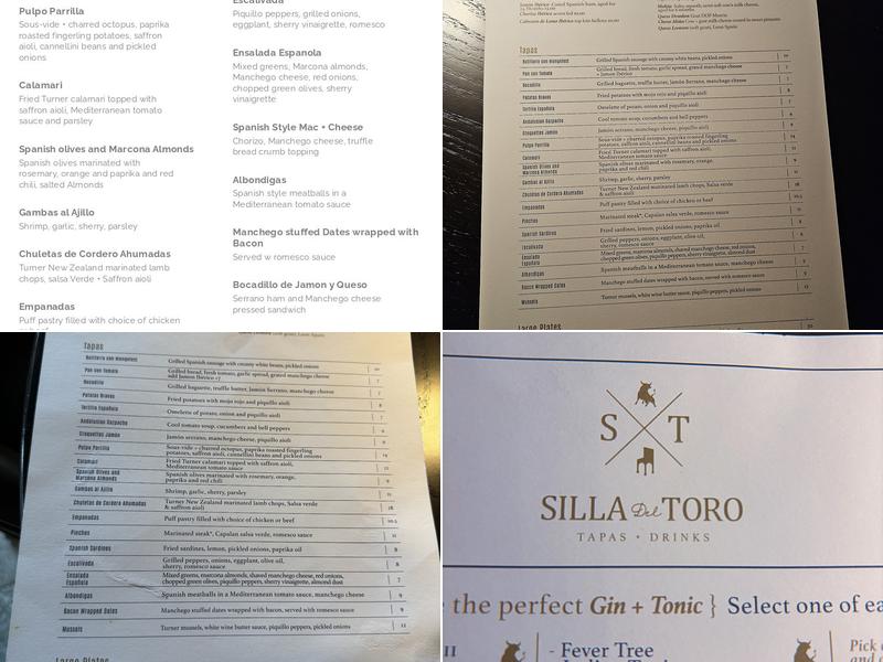 Silla Del Toro Menu
