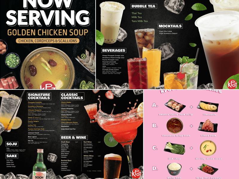 KPOT Korean BBQ & Hot Pot Menu