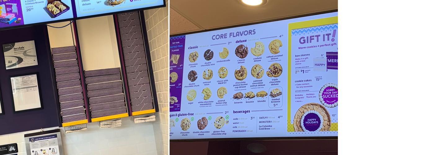 Insomnia Cookies Menu