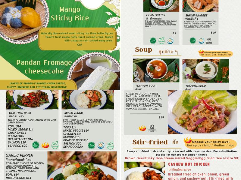 Wimal Authentic Thai Food Menu