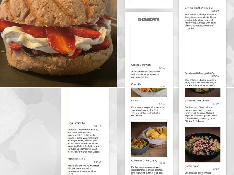 Calle Menu