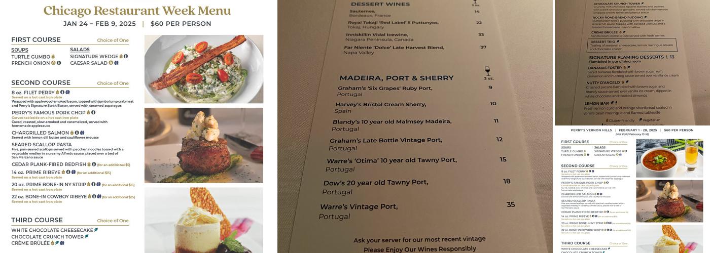 Perry's Steakhouse & Grille - Vernon Hills Menu