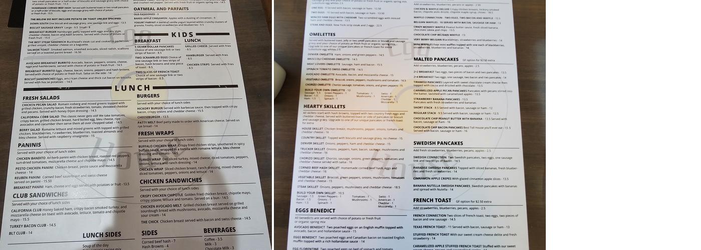 Egg House Menu