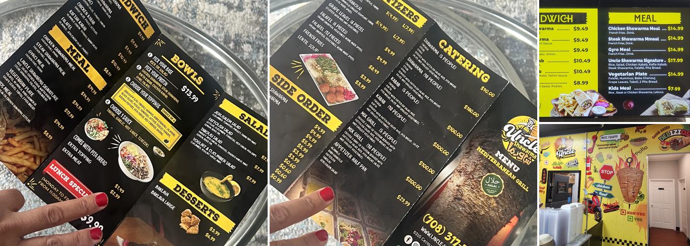 Uncle Shawarma Menu