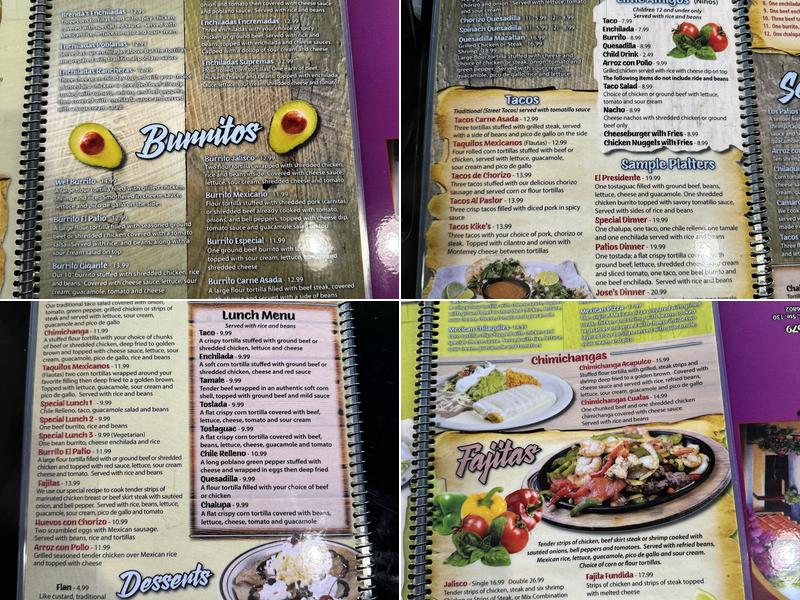 Los Patios Mexican Restaurant Fort Wayne Menu