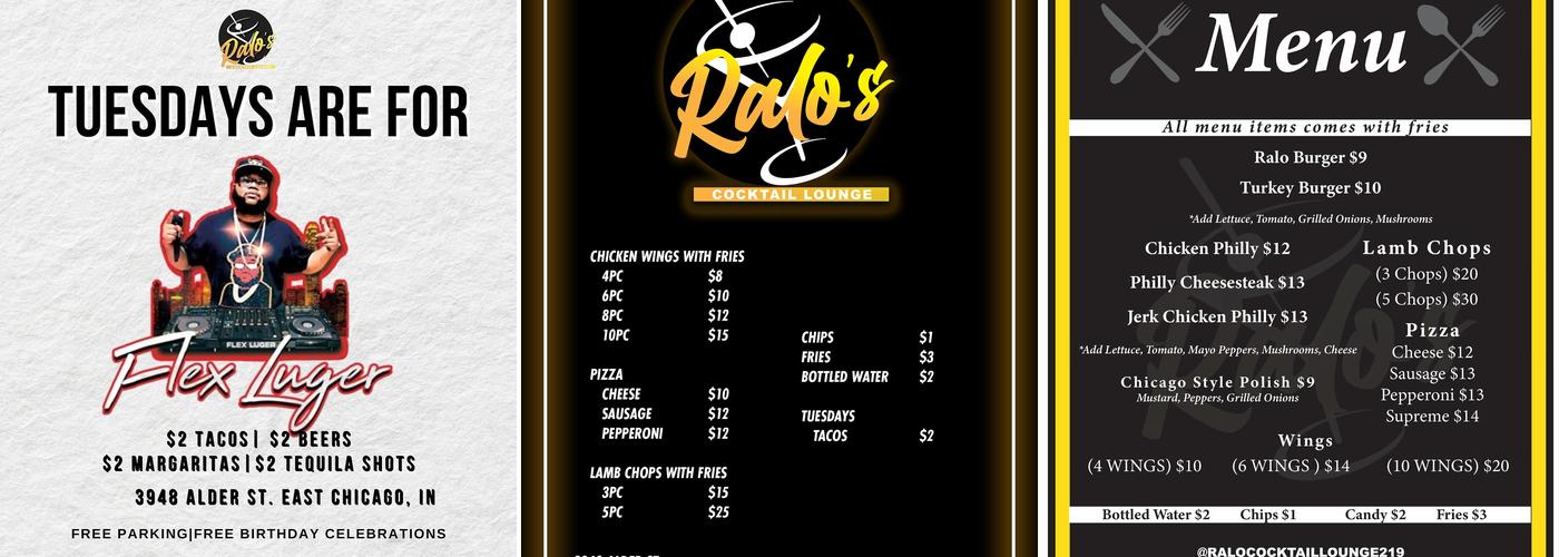 Ralo's Cocktail Lounge Menu