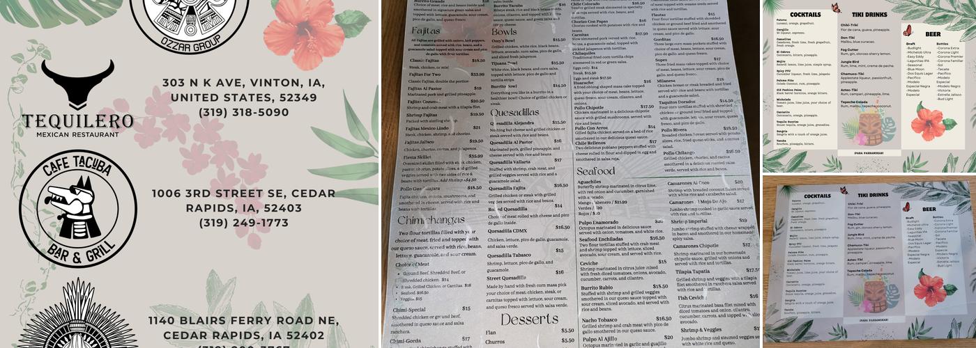 Mextizo Menu