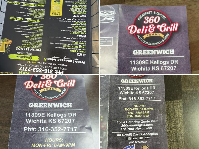 360 Deli & Grill Menu