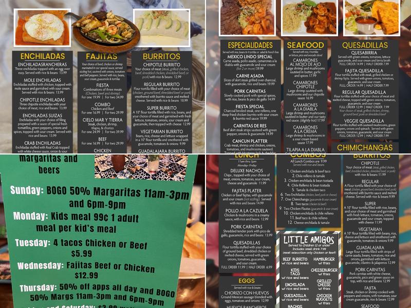 Mexico Lindo KC Restaurant and Bar Menu