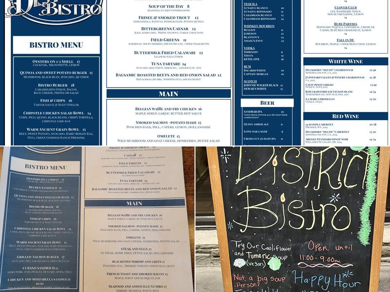 District Bistro Menu