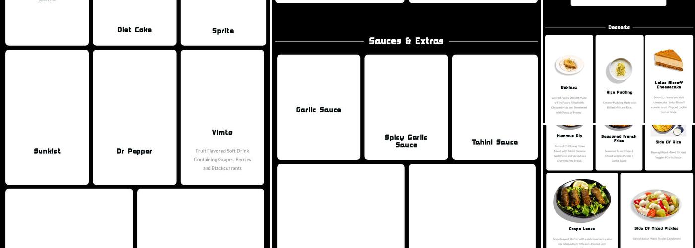 Abu Omar Halal - Milford Center, LA Menu