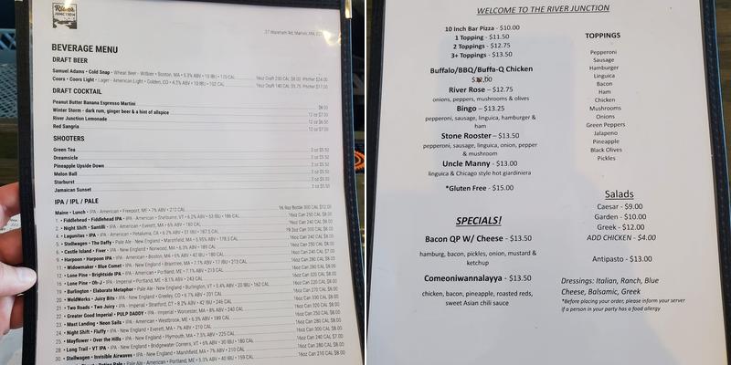 River Junction Menu