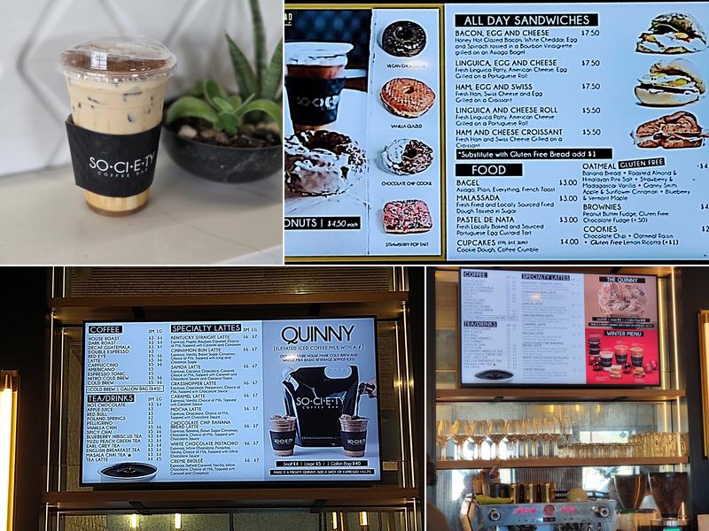 Society Coffee Bar Menu
