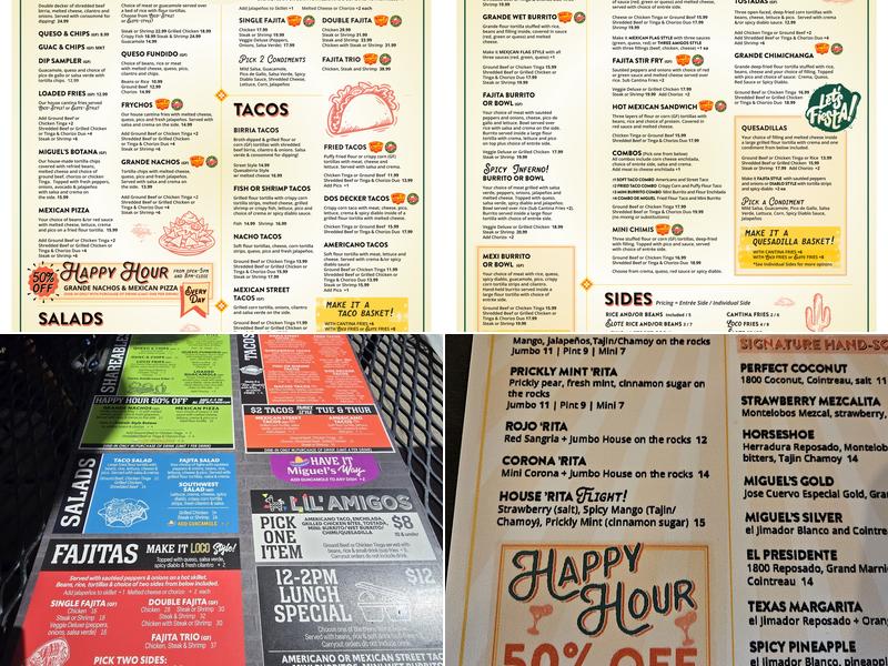 Mr. Miguel's Mexican Grill & Cantina Menu