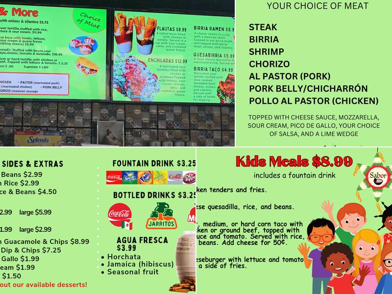 Sabor Menu
