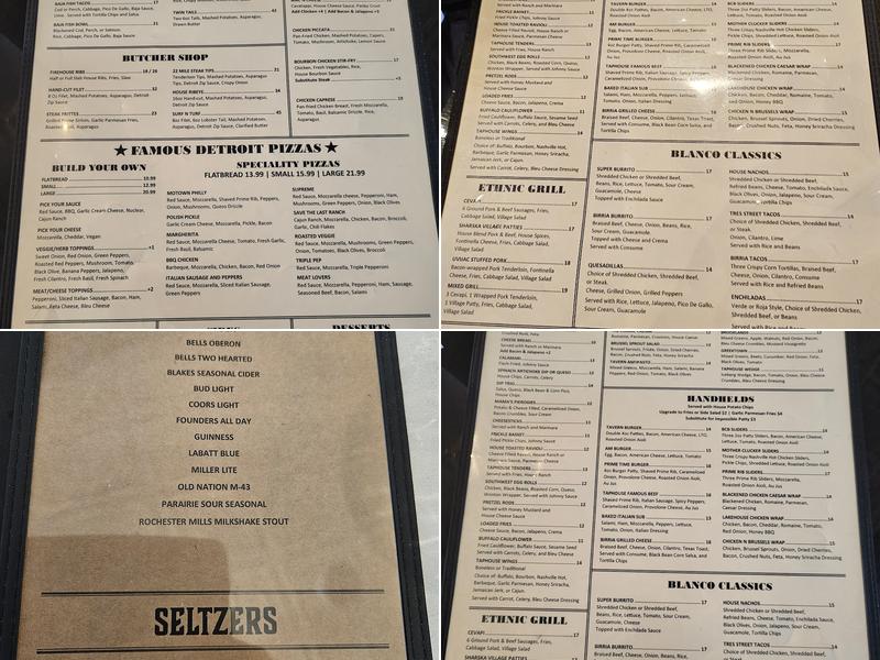 Johnny Black's Taphouse Menu